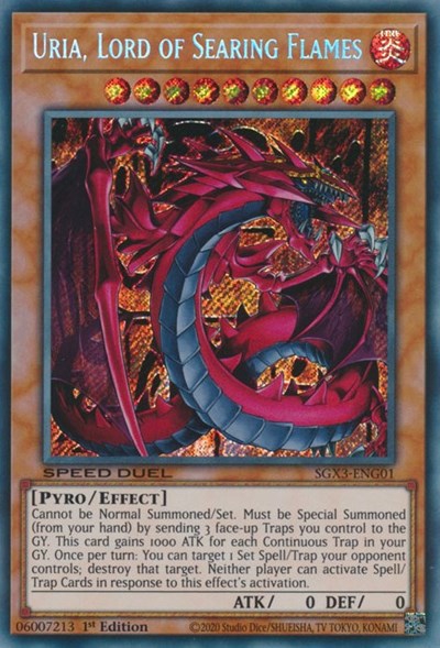 Uria, Lord of Searing Flames (SGX3-ENG01) [Speed Duel GX: Duelists of Shadows]