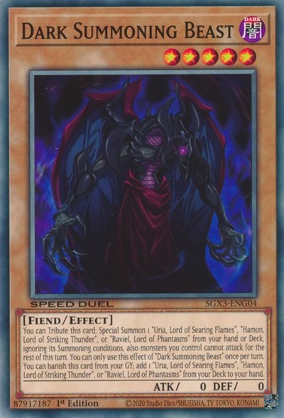 Dark Summoning Beast (SGX3-ENG04) [Speed Duel GX: Duelists of Shadows]
