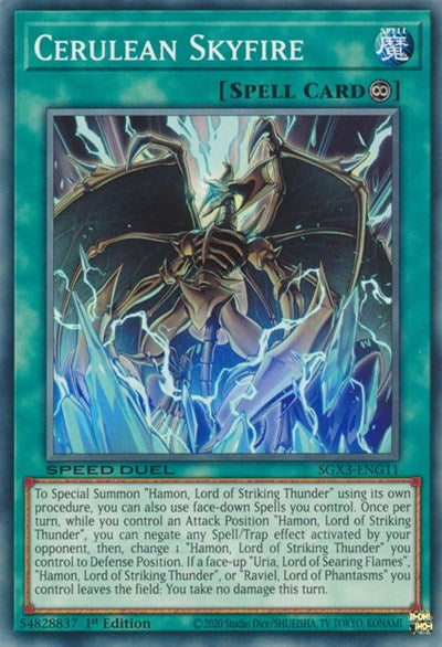Cerulean Skyfire (SGX3-ENG11) [Speed Duel GX: Duelists of Shadows]