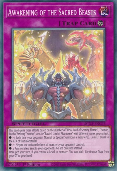 Awakening of the Sacred Beasts (SGX3-ENG15) [Speed Duel GX: Duelists of Shadows]