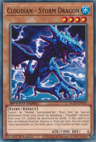 Cloudian - Storm Dragon (SGX3-ENH10) [Speed Duel GX: Duelists of Shadows]