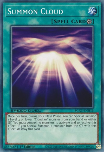 Summon Cloud (SGX3-ENH15) [Speed Duel GX: Duelists of Shadows]