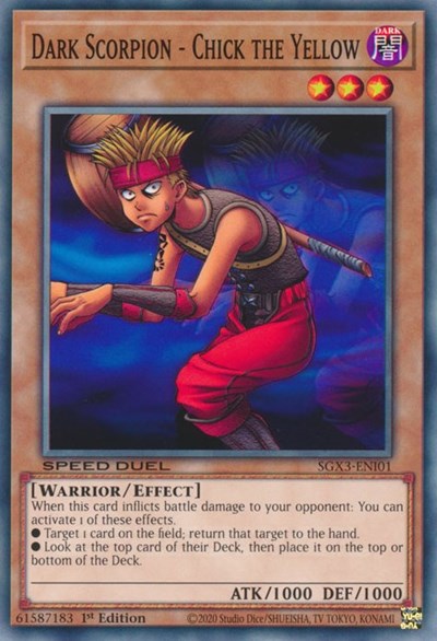 Dark Scorpion - Chick the Yellow (SGX3-ENI01) [Speed Duel GX: Duelists of Shadows]