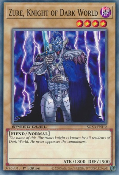 Zure, Knight of Dark World (SGX3-ENI12) [Speed Duel GX: Duelists of Shadows]