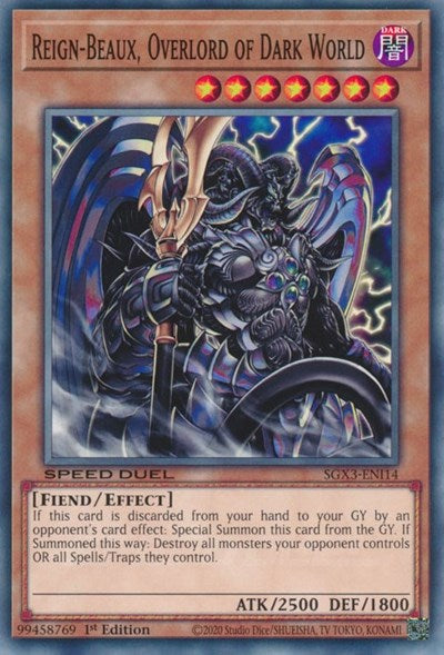 Reign-Beaux, Overlord of Dark World (SGX3-ENI14) [Speed Duel GX: Duelists of Shadows]