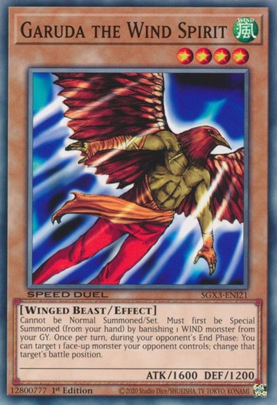Garuda the Wind Spirit (SGX3-ENI21) [Speed Duel GX: Duelists of Shadows]