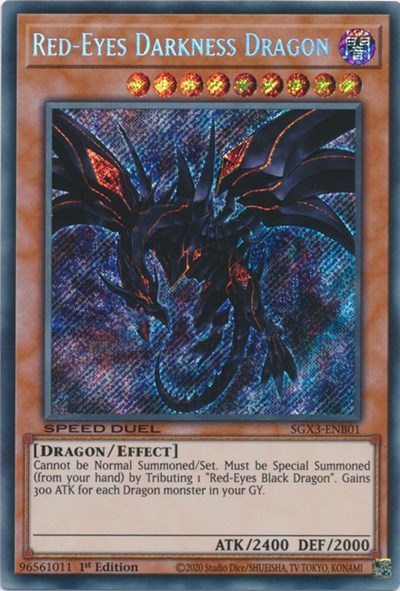 Red-Eyes Darkness Dragon (Secret Rare) (SGX3-ENB01) [Speed Duel GX: Duelists of Shadows]