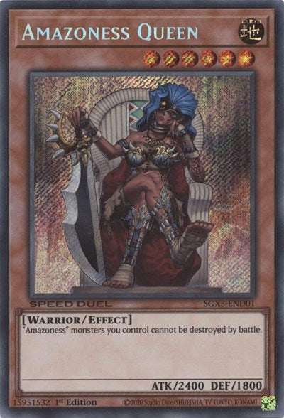 Amazoness Queen (Secret Rare) (SGX3-END01) [Speed Duel GX: Duelists of Shadows]
