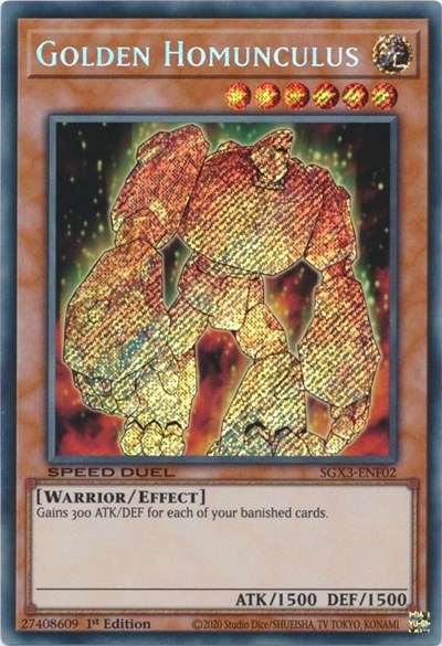 Golden Homunculus (Secret Rare) (SGX3-ENF02) [Speed Duel GX: Duelists of Shadows]