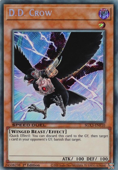 D.D. Crow (Secret Rare) (SGX3-ENF10) [Speed Duel GX: Duelists of Shadows]