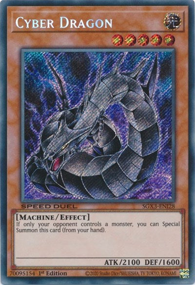 Cyber Dragon (Secret Rare) (SGX3-ENI28) [Speed Duel GX: Duelists of Shadows]