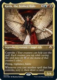 Kasla, the Broken Halo (Display Commander) - Thick Stock (137) [Commander: March of the Machine]