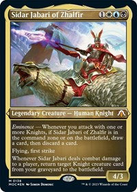 Sidar Jabari of Zhalfir (Display Commander) - Thick Stock (138) [Commander: March of the Machine]