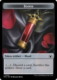 Blood // Shapeshifter Double-sided Token (32 // 12) [Commander: March of the Machine]