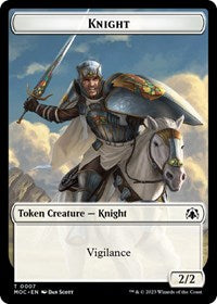 Knight (7) // Spirit (14) Double-sided Token (14 // 7) [Commander: March of the Machine]