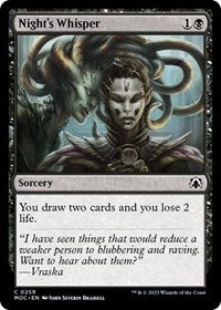 Night's Whisper (259) [Commander: March of the Machine]