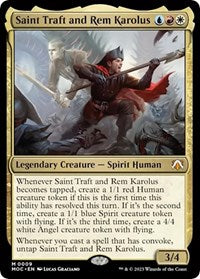 Saint Traft and Rem Karolus (9) [Commander: March of the Machine]