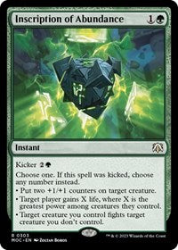 Inscription of Abundance (303) [Commander: March of the Machine]