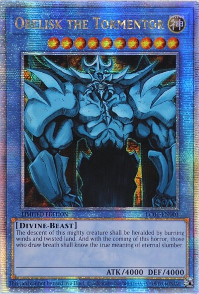 Obelisk the Tormentor (Quarter Century Secret Rare) (LC01-EN001) [Legendary Collection: 25th Anniversary Edition]