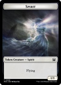 Spirit (0009) // Spirit (0013) Double-sided Token (9 // 13) [Commander: March of the Machine]
