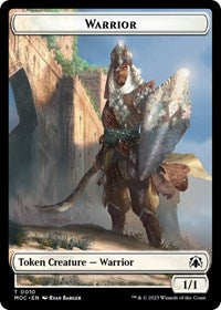 Warrior // Emblem - Elspeth, Sun's Champion Double-sided Token (10 // 43) [Commander: March of the Machine]
