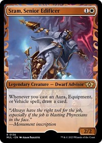 Sram, Senior Edificer (Halo Foil) (136) [March of the Machine: Multiverse Legends]
