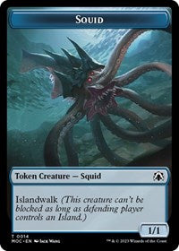 Squid // Human Double-sided Token (14 // 26) [Commander: March of the Machine]