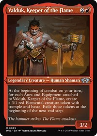 Valduk, Keeper of the Flame (Foil Etched) (89) [March of the Machine: Multiverse Legends]