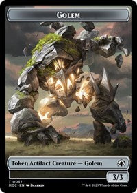 Golem // Blood Double-sided Token (37 // 32) [Commander: March of the Machine]