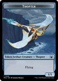 Thopter // Gold Double-sided Token (16 // 36) [Commander: March of the Machine]