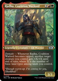 Radha, Coalition Warlord (Foil Etched) (120) [March of the Machine: Multiverse Legends]