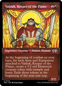 Valduk, Keeper of the Flame (Halo Foil) (154) [March of the Machine: Multiverse Legends]