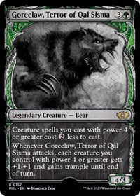 Goreclaw, Terror of Qal Sisma (Halo Foil) (157) [March of the Machine: Multiverse Legends]