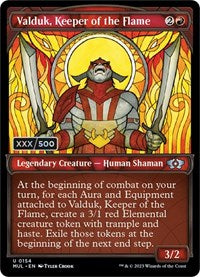 Valduk, Keeper of the Flame (Serial Numbered) (154) [March of the Machine: Multiverse Legends]