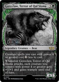 Goreclaw, Terror of Qal Sisma (Serial Numbered) (157) [March of the Machine: Multiverse Legends]
