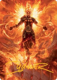 Chandra, Hope's Beacon Art Card (Gold-Stamped Signature) (30) [Art Series: March of the Machine]