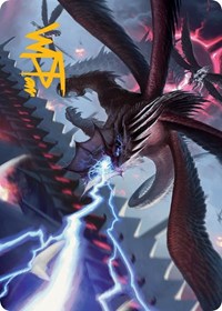 Defiant Thundermaw Art Card (Gold-Stamped Signature) (35) [Art Series: March of the Machine]