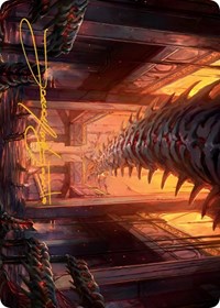 Bloodfell Caves Art Card (Gold-Stamped Signature) (55) [Art Series: March of the Machine]