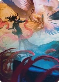 Drana and Linvala Art Card (58) [Art Series: March of the Machine]