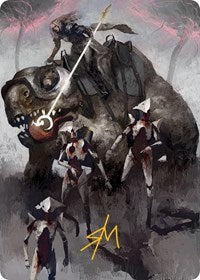 Thalia and The Gitrog Monster Art Card (Gold-Stamped Signature) (65) [Art Series: March of the Machine]