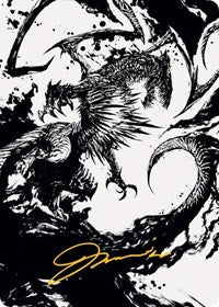 Skithiryx, the Blight Dragon Art Card (Gold-Stamped Signature) (71) [Art Series: March of the Machine]