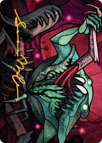 Yargle, Glutton of Urborg Art Card (Gold-Stamped Signature) (72) [Art Series: March of the Machine]