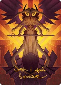 Atraxa, Praetors' Voice Art Card (Gold-Stamped Signature) (77) [Art Series: March of the Machine]