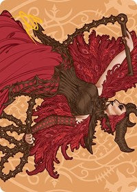 Judith, the Scourge Diva Art Card (Gold-Stamped Signature) (80) [Art Series: March of the Machine]