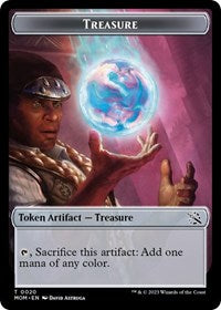 Treasure (0020) // Vampire Double-Sided Token (20 // 3) [March of the Machine]