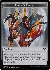 Emblem - Teferi's Talent (44) [Commander: March of the Machine]