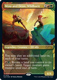 Mina and Denn, Wildborn (Halo Foil) (1270) [Secret Lair Drop Series]