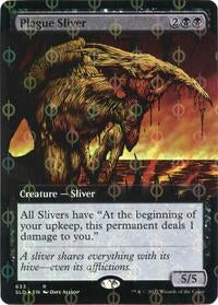 Plague Sliver (Extended Art) (Step-and-Compleat Foil) (633) [Secret Lair Drop Series]