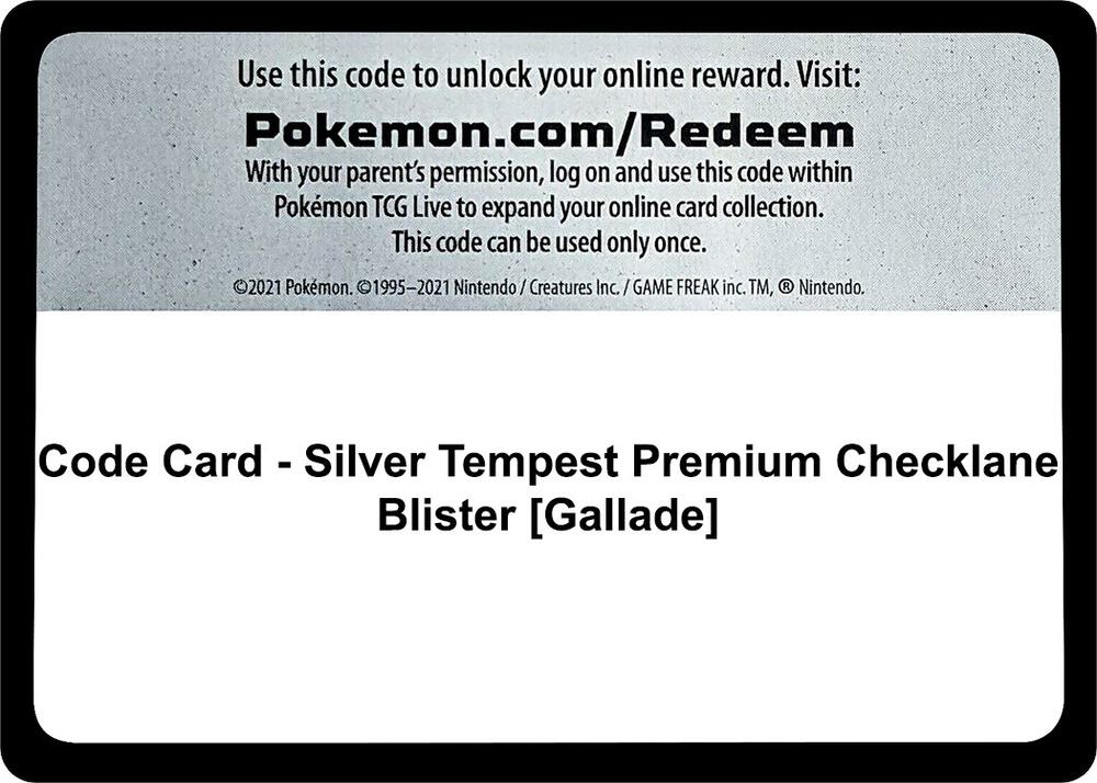 Code Card - Silver Tempest Premium Checklane Blister [Gallade] [SWSH12: Silver Tempest]