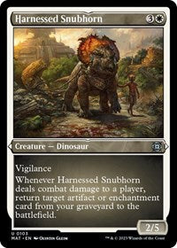 Harnessed Snubhorn (Foil Etched) (103) [March of the Machine: The Aftermath]